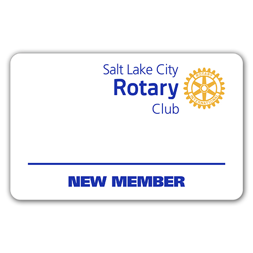 Rotary Reusable Rotary Credit Card Style Name Badge